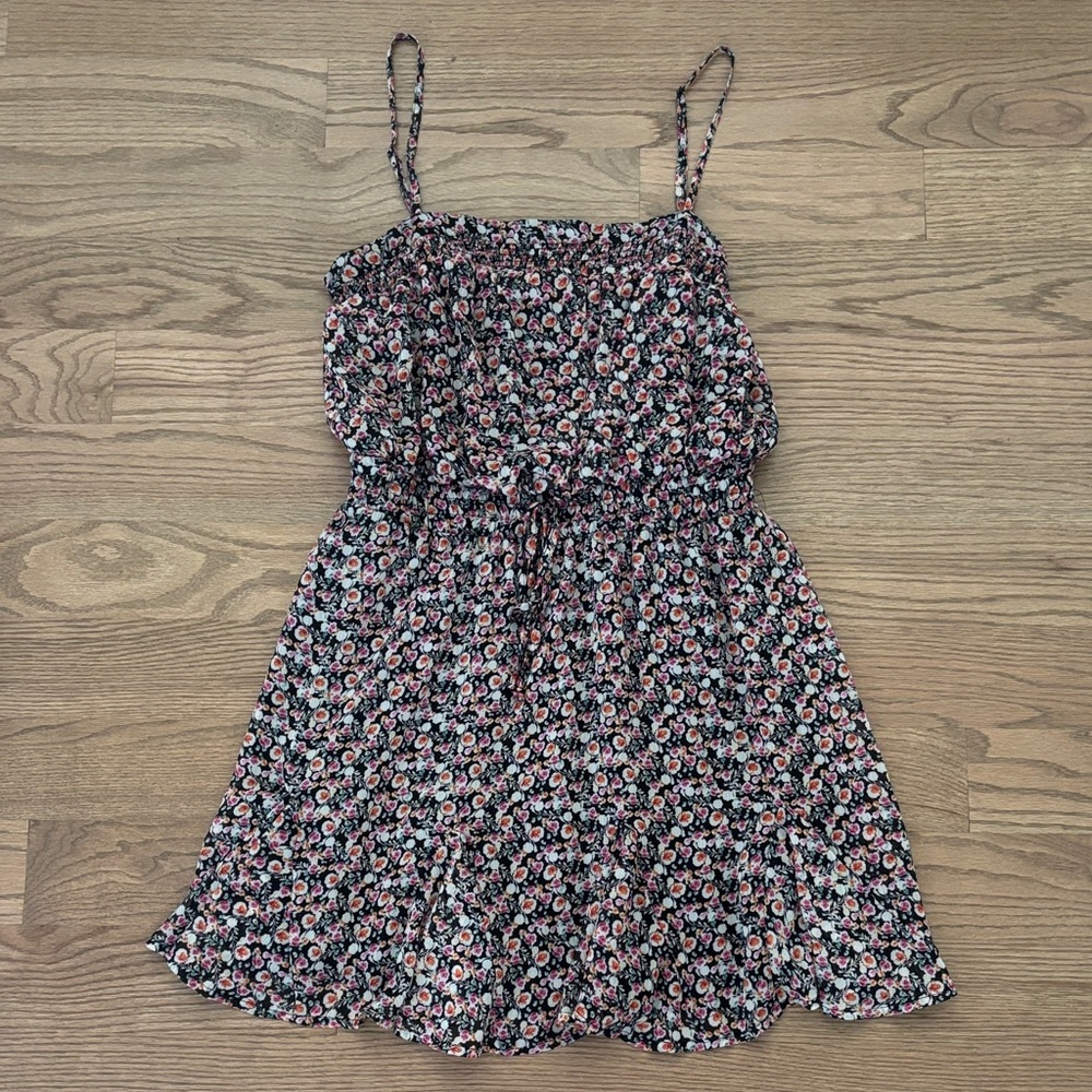 Trixxi Floral Mini Dress - Black and Pink